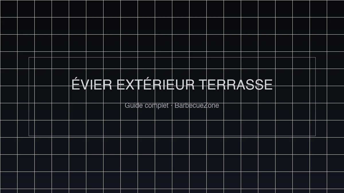 Pod BarbecueZone avec évier extérieur inox 304 intégré sur terrasse en bois