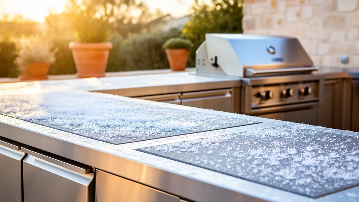 Matériaux résistants au froid pour cuisine extérieure