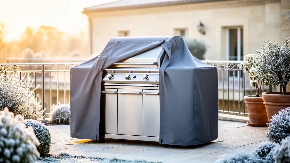 Protéger sa cuisine extérieure du gel en hiver